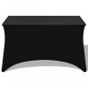 Sztreccs asztal védőhuzat 2 db 243x76x74 cm fekete