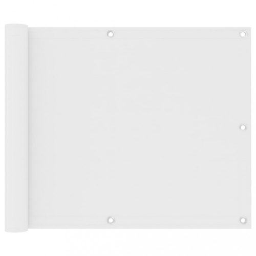 Fehér oxford-szövet erkélyparaván 75 x 400 cm