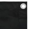 Fekete oxford-szövet erkélynapellenző 120 x 400 cm