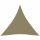 Bézs háromszög alakú oxford-szövet napvitorla 4 x 4 x 4 m