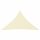Krémszínű háromszögű oxford-szövet napvitorla 2,5 x 2,5 x 3,5 m