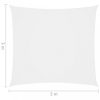 Fehér négyzet alakú oxford-szövet napvitorla 3 x 3 m