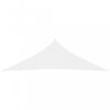 Fehér háromszög alakú oxford-szövet napvitorla 4 x 4 x 5,8 m