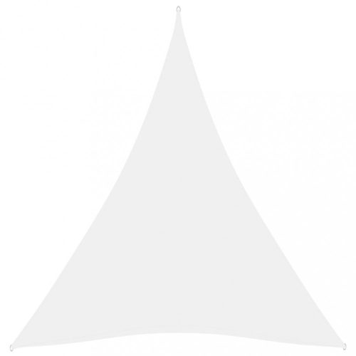 Fehér háromszög alakú oxford szövet napvitorla 5 x 6 x 6 m