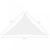Fehér háromszögű oxford-szövet napvitorla 5 x 5 x 6 m