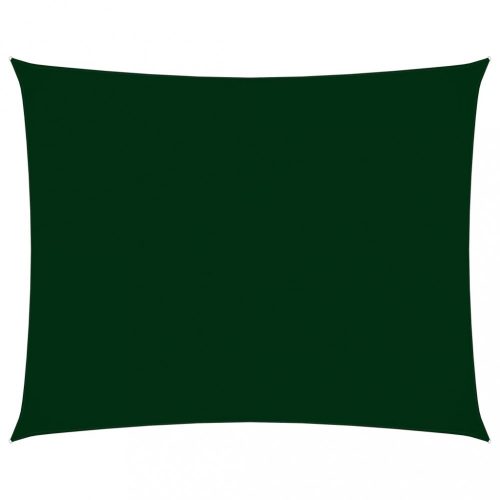 Sötétzöld téglalap alakú oxford-szövet napvitorla 2,5 x 3,5 m