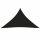 Fekete háromszögű oxford szövet napvitorla 3,5 x 3,5 x 4,9 m