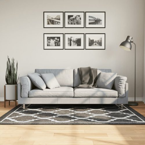 Fekete-fehér mosható csúszásgátló szőnyeg 120 x 180 cm