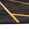 Fekete-arany mosható csúszásgátló szőnyeg 120 x 180 cm