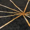 Fekete-arany mosható csúszásgátló szőnyeg 120 x 180 cm