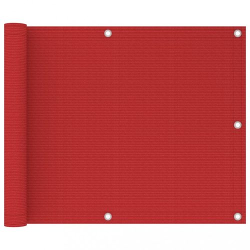 Piros HDPE erkélytakaró 75 x 300 cm