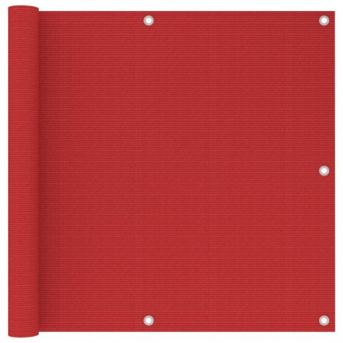 Piros HDPE erkélytakaró 90 x 500 cm