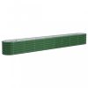 Zöld porszórt acél kerti magaságyás 332x40x36 cm